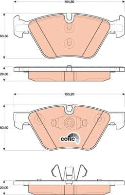 Brake Pad Set, disc brake COTEC GDB1810 - image 3