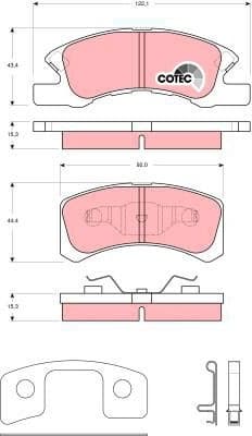 Brake Pad Set, disc brake COTEC GDB3358 - image 2