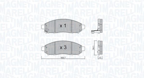 Brake Pad Set, disc brake 363916060982