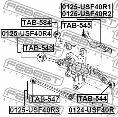 Mounting, control/trailing arm TAB-544 - image 2