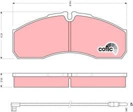 Brake Pad Set, disc brake COTEC GDB1610 - image 4