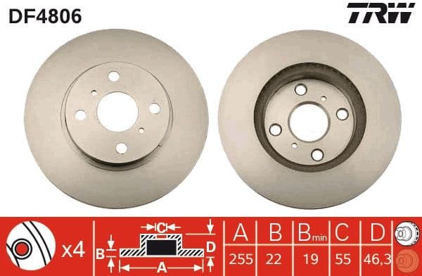 Brake Disc DF4806 - image 2