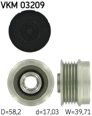 Alternator Freewheel Clutch VKM 03209 - image 2