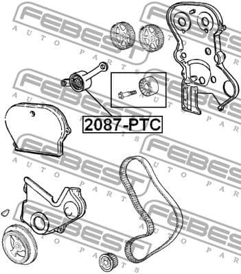 Tensioner Pulley, timing belt 2087-PTC - image 2