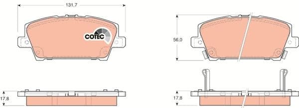 Brake pads front, Top Quality GDB3407 - image 3