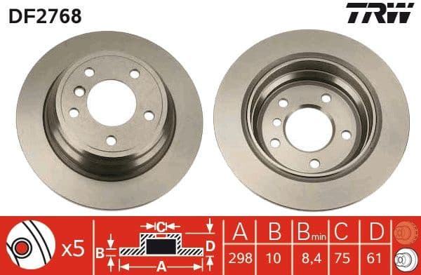 Brake Disc DF2768 - image 3