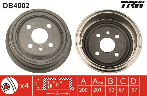 Brake Drum DB4002 - image 3