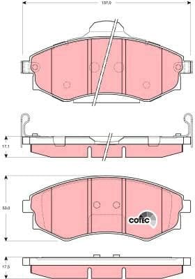 Brake Pad Set, disc brake COTEC GDB3256 - image 3