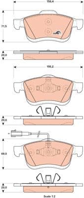 Brake Pad Set, disc brake COTEC GDB1864 - image 3