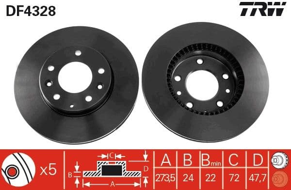 Brake Disc DF4328 - image 3