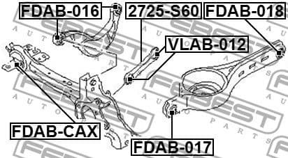 Mounting, control/trailing arm FDAB-016 - image 2