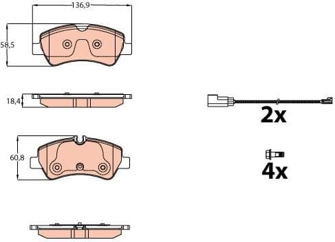 Brake pads rear, Top Quality GDB2161 - image 2