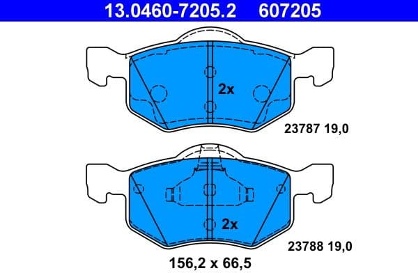 Brake Pad Set, disc brake 13.0460-7205.2