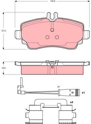 Brake Pad Set, disc brake GDB1480 - image 4