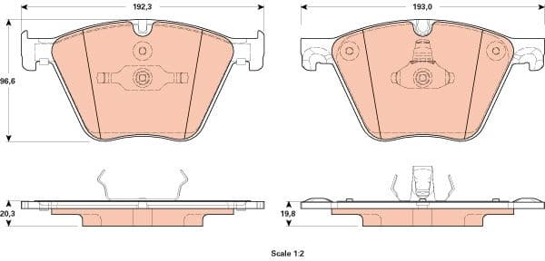 Brake Pad Set, disc brake GDB1915 - image 2
