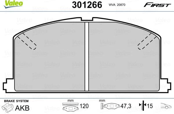 Brake Pad Set, disc brake ESSENTIAL 301266