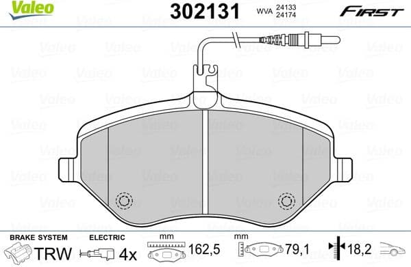 Brake Pad Set, disc brake ESSENTIAL 302131