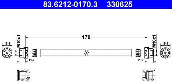 Brake Hose 83.6212-0170.3