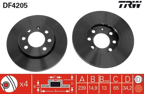 Brake Disc DF4205 - image 3