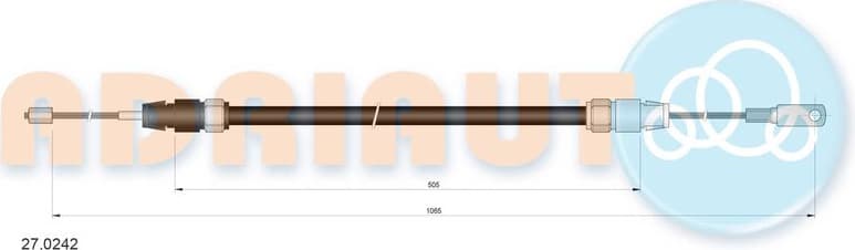 Cable handbrake 27.0242