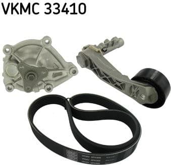 Water Pump + V-ribbed Belt Kit VKMC 33410 - image 2