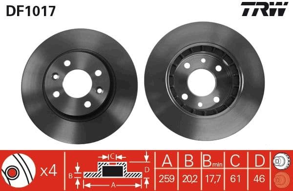 Brake Disc DF1017 - image 3