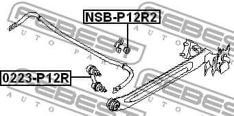 Link/Coupling Rod, stabiliser bar 0223-P12R - image 2