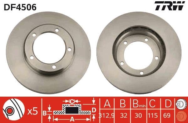 Brake Disc DF4506 - image 2