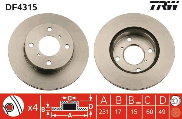 Brake Disc DF4315 - image 3