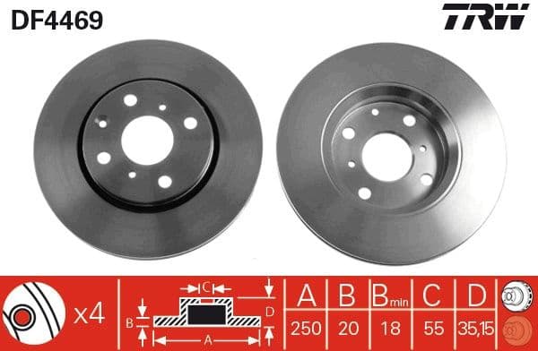 Brake Disc DF4469 - image 2