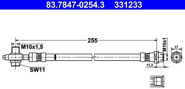 Brake Hose 83.7847-0254.3