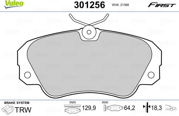 Brake Pad Set, disc brake ESSENTIAL 301256