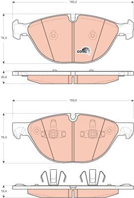 Brake pads front, Top Quality GDB1728 - image 3