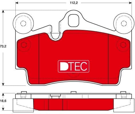 Brake Pad Set, disc brake DTEC COTEC GDB1653DTE - image 2