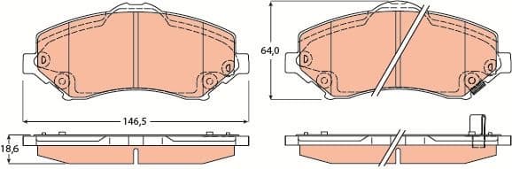 Brake pads front, Top Quality GDB4605 - image 3