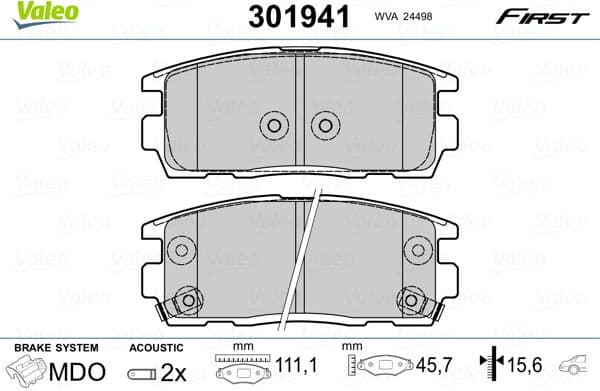 Brake Pad Set, disc brake ESSENTIAL 301941