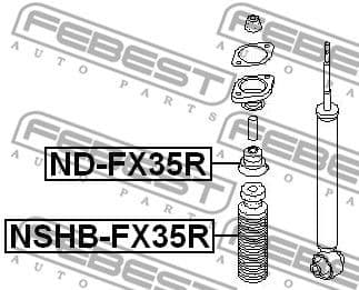 Protective Cap/Bellow, shock absorber NSHB-FX35R - image 2