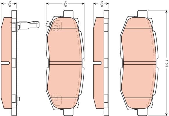 Brake Pad Set, disc brake GDB3442 - image 3