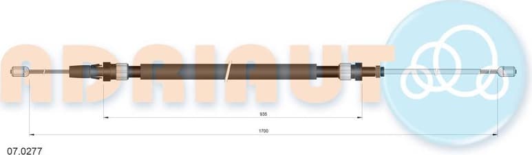 Cable handbrake 07.0277 - image 2