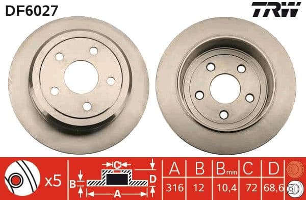 Brake Disc DF6027 - image 3