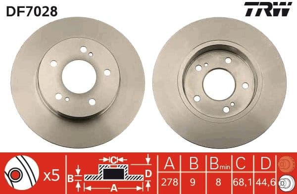 Brake Disc DF7028 - image 2