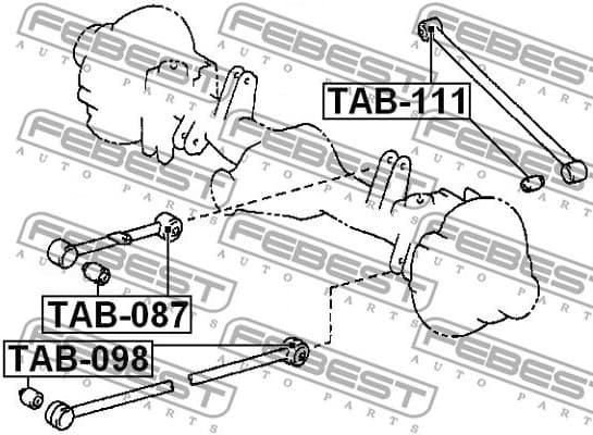 Mounting, control/trailing arm TAB-111 - image 2