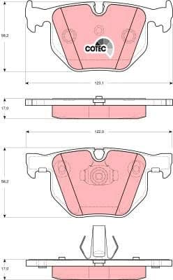 Brake pads rear, Top Quality GDB1499 - image 3