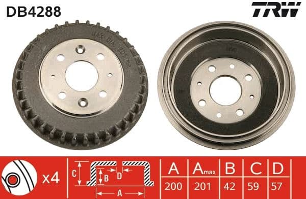 Brake Drum DB4288 - image 3