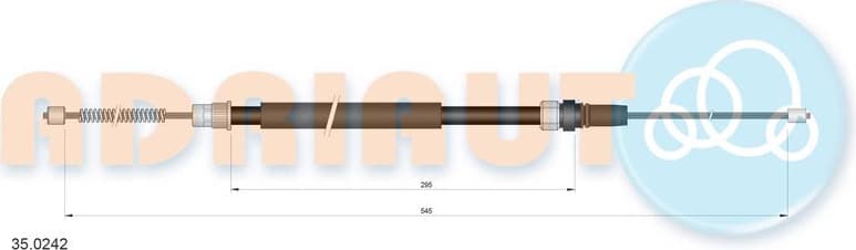 Cable handbrake 35.0242 - image 2