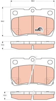 Brake pads rear, Top Quality GDB3399 - image 3