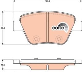 Brake pads rear, Top Quality GDB1841 - image 3
