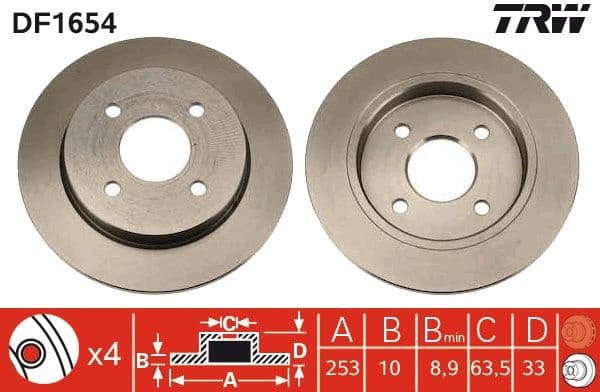 Brake Disc DF1654 - image 3