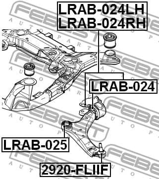 Mounting, control/trailing arm LRAB-024