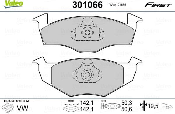 Brake Pad Set, disc brake ESSENTIAL 301066
